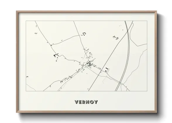 Une affiche de carte sur Vernoy