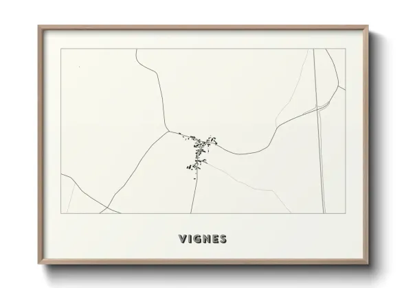 Une affiche de carte sur Vignes