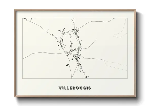Une affiche de carte sur Villebougis