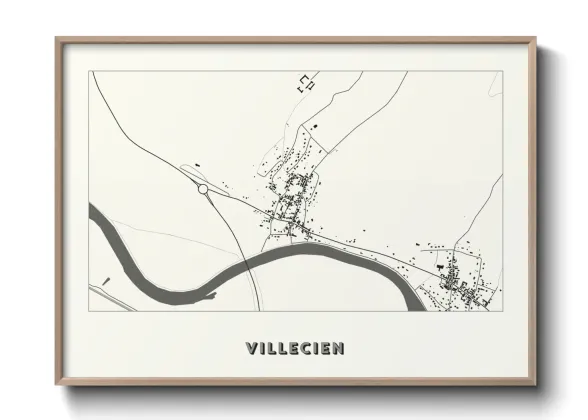 Une affiche de carte sur Villecien