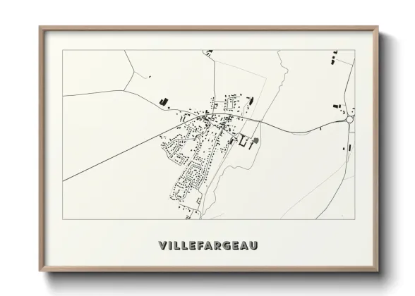 Une affiche de carte sur Villefargeau