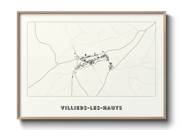 Une affiche de carte sur Villiers-les-Hauts