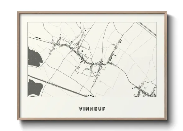 Une affiche de carte sur Vinneuf