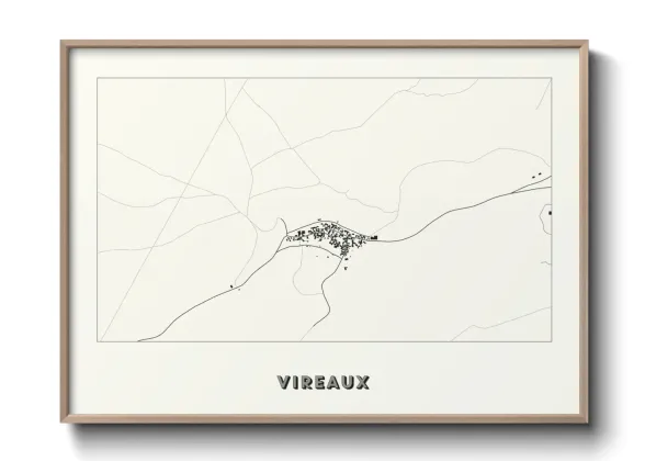 Une affiche de carte sur Vireaux