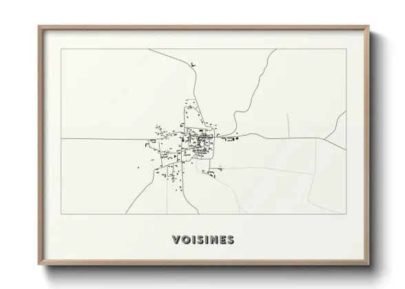 Une affiche de carte sur Voisines