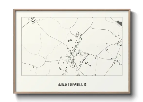 Une affiche de carte sur Adainville