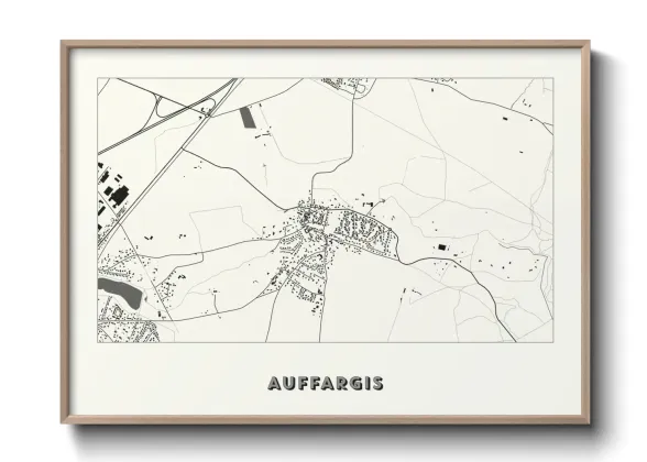 Une affiche de carte sur Auffargis