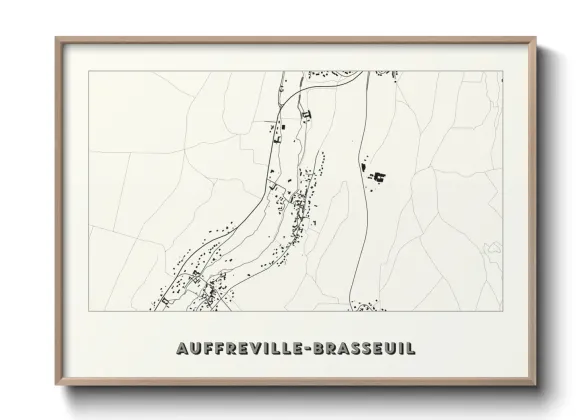 Une affiche de carte sur Auffreville-Brasseuil