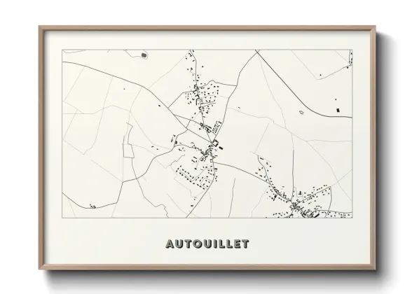Une affiche de carte sur Autouillet