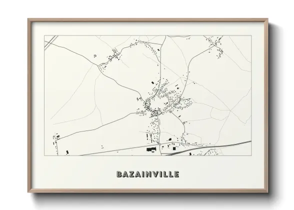 Une affiche de carte sur Bazainville