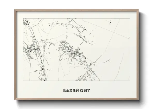 Une affiche de carte sur Bazemont