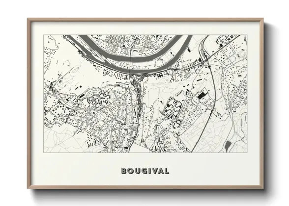 Une affiche de carte sur Bougival