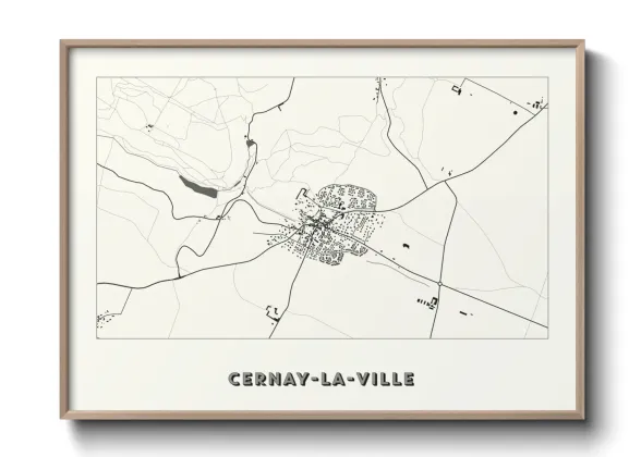 Une affiche de carte sur Cernay-la-Ville