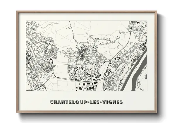 Une affiche de carte sur Chanteloup-les-Vignes