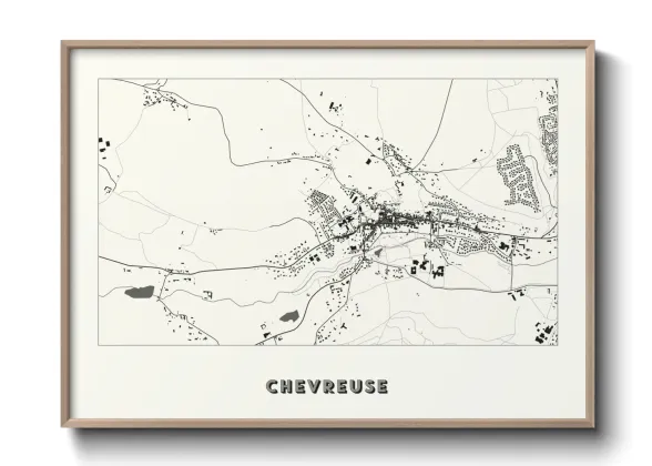 Une affiche de carte sur Chevreuse