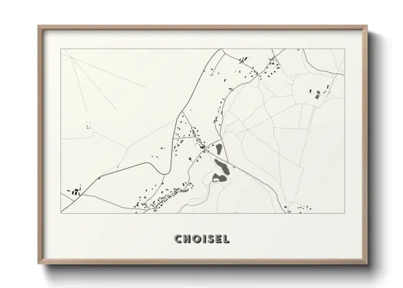 Une affiche de carte sur Choisel