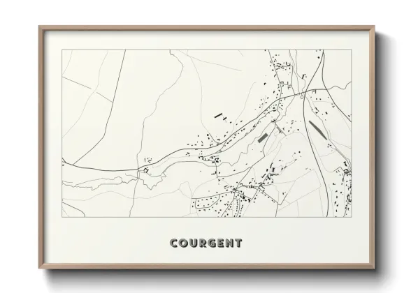 Une affiche de carte sur Courgent