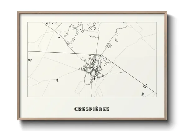 Une affiche de carte sur Crespières