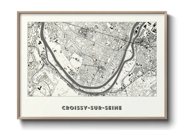 Une affiche de carte sur Croissy-sur-Seine