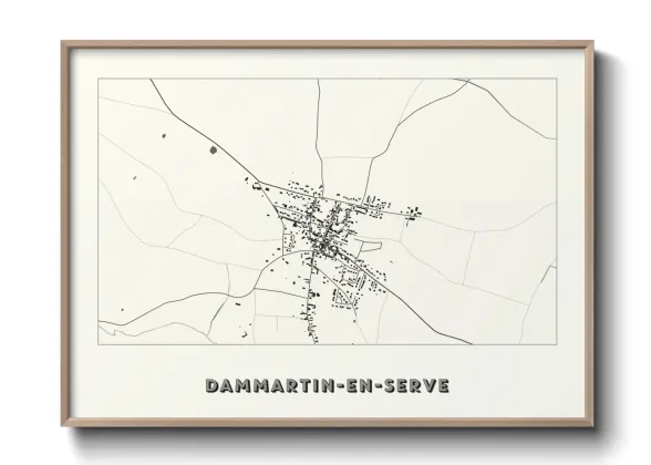 Une affiche de carte sur Dammartin-en-Serve