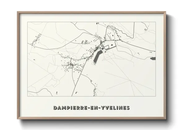 Une affiche de carte sur Dampierre-en-Yvelines
