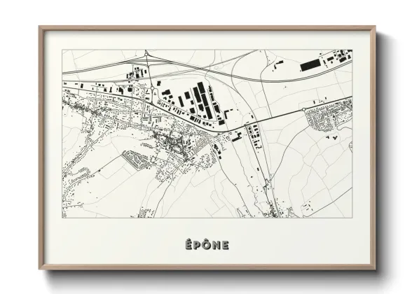 Une affiche de carte sur Épône