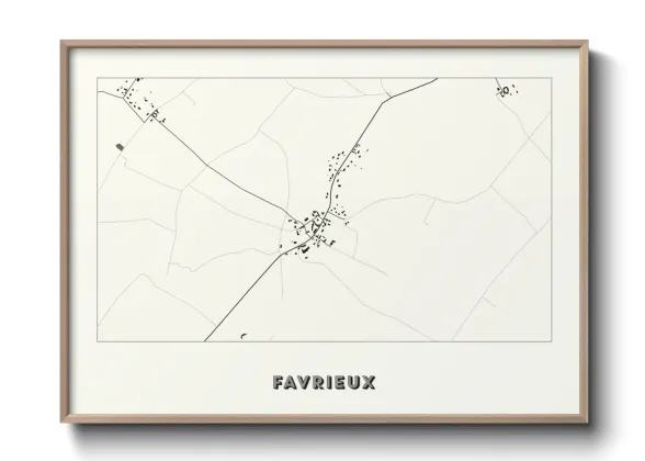 Une affiche de carte sur Favrieux
