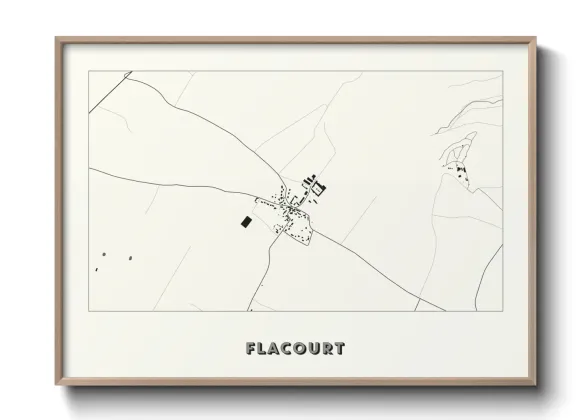Une affiche de carte sur Flacourt