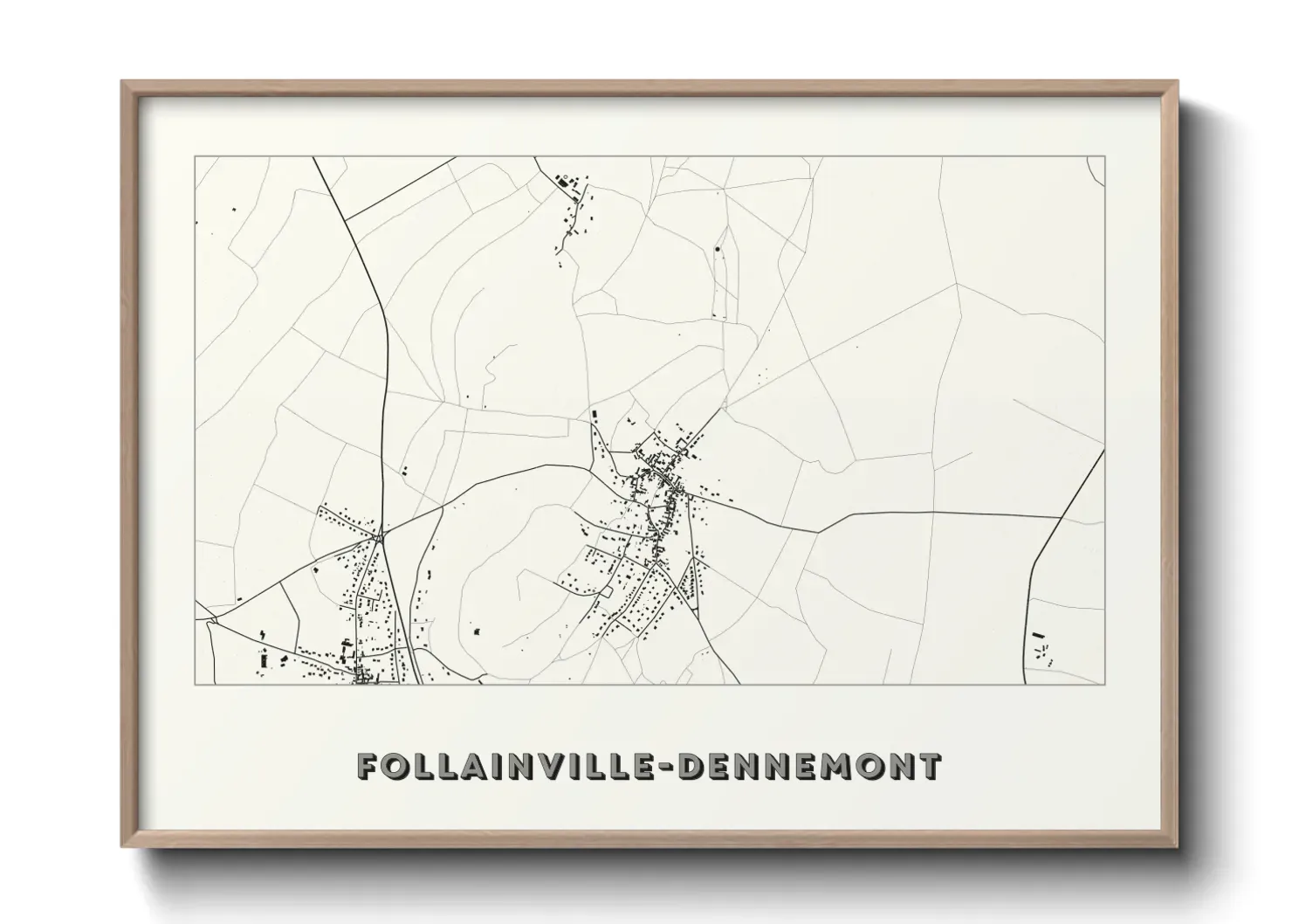 Un poster carteFollainville-Dennemont
