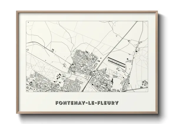 Une affiche de carte sur Fontenay-le-Fleury