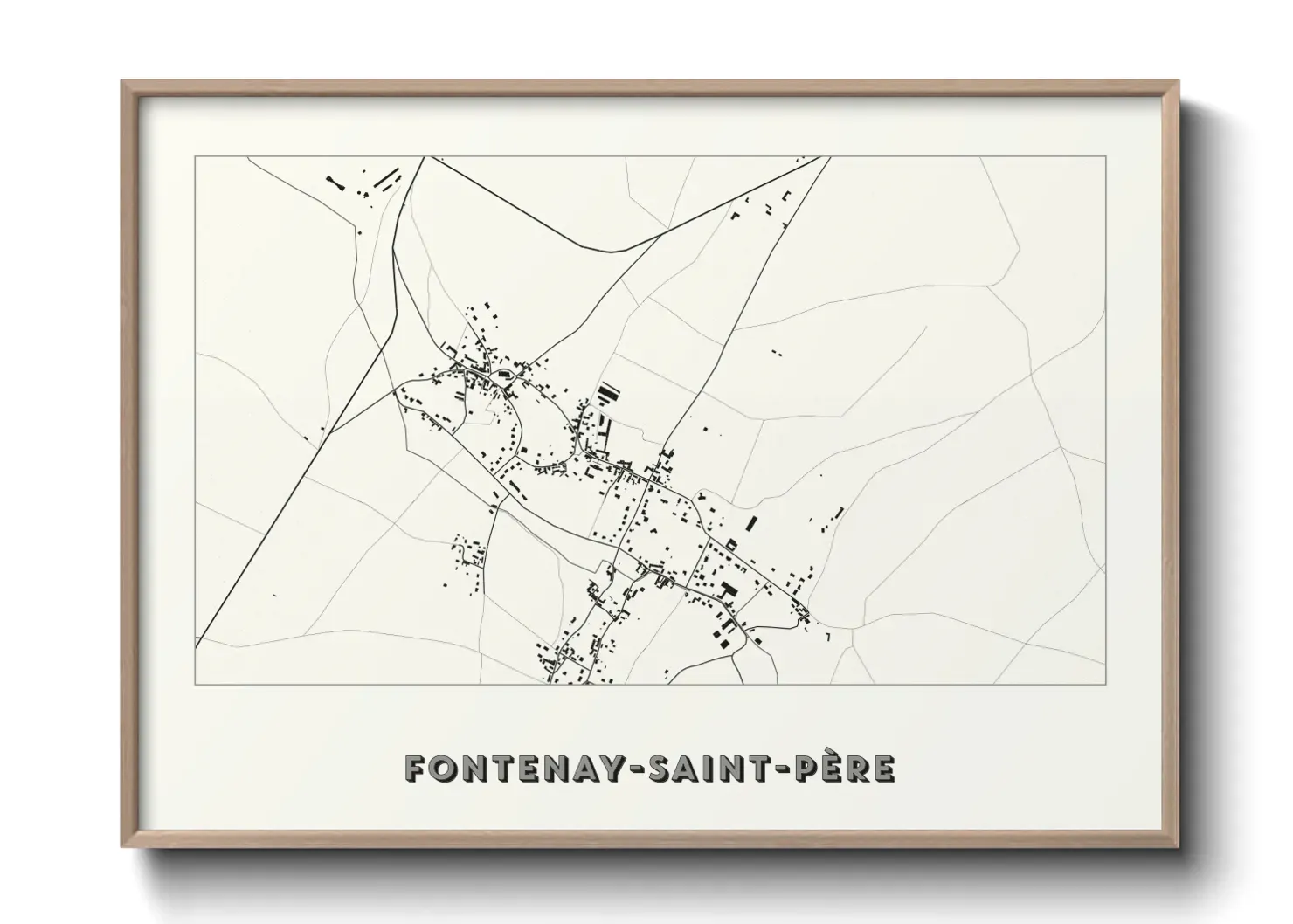 Un poster carteFontenay-Saint-Père