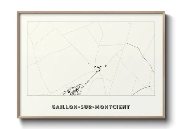 Une affiche de carte sur Gaillon-sur-Montcient