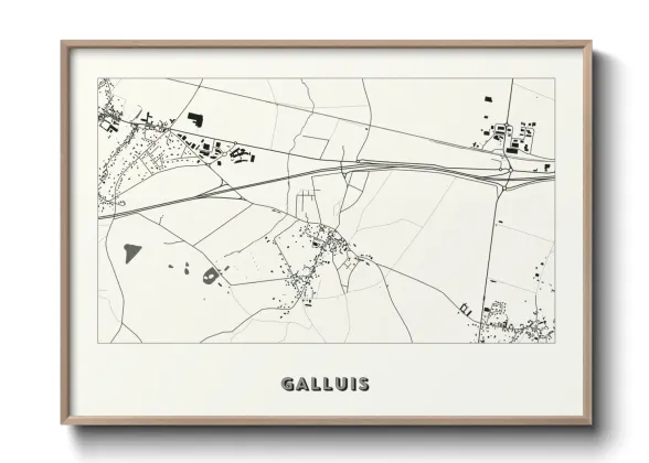 Une affiche de carte sur Galluis