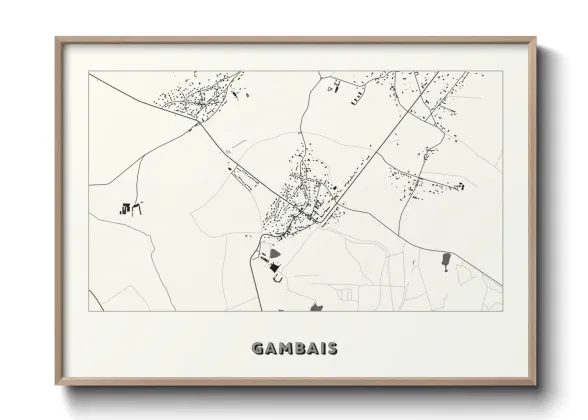 Une affiche de carte sur Gambais