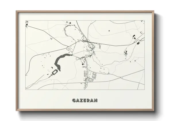 Une affiche de carte sur Gazeran