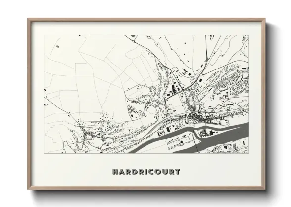 Une affiche de carte sur Hardricourt