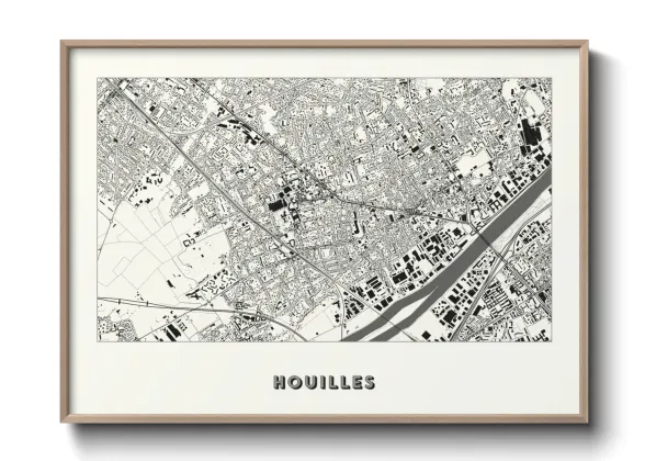 Une affiche de carte sur Houilles