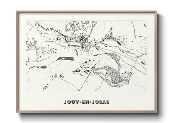 Une affiche de carte sur Jouy-en-Josas