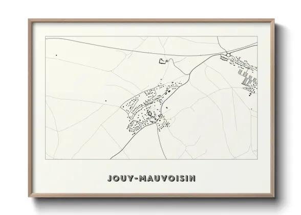 Une affiche de carte sur Jouy-Mauvoisin