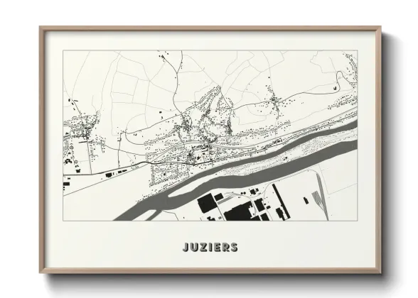 Une affiche de carte sur Juziers