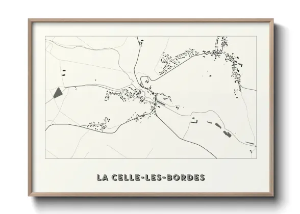 Une affiche de carte sur La Celle-les-Bordes