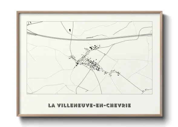 Une affiche de carte sur La Villeneuve-en-Chevrie