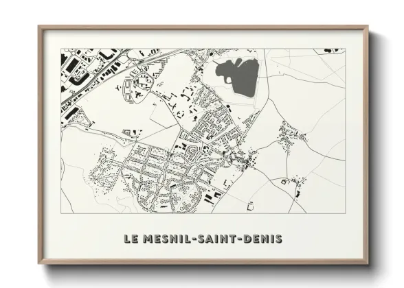 Une affiche de carte sur Le Mesnil-Saint-Denis