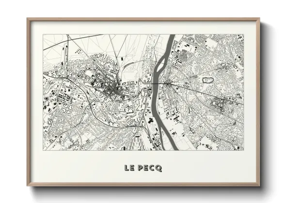 Une affiche de carte sur Le Pecq