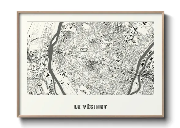 Une affiche de carte sur Le Vésinet