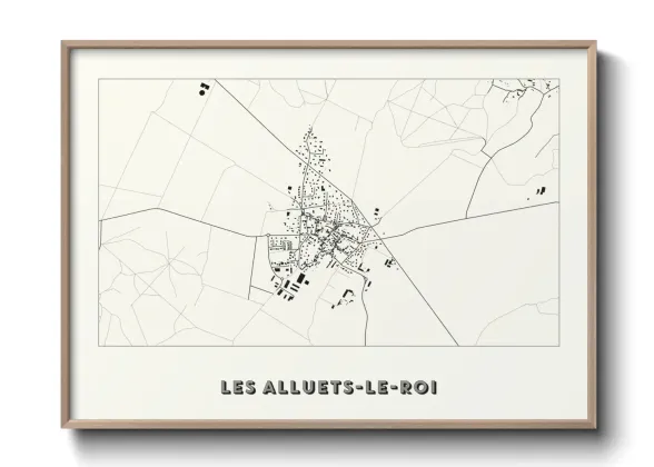 Une affiche de carte sur Les Alluets-le-Roi