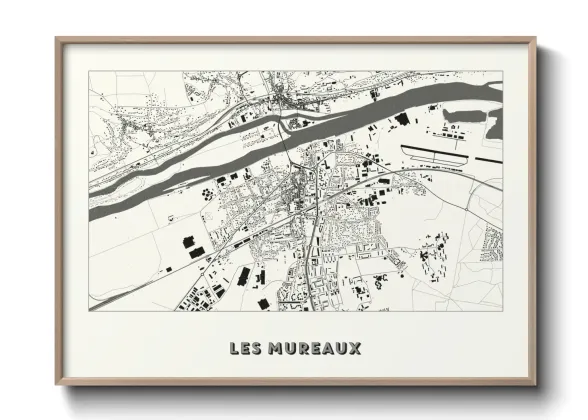 Une affiche de carte sur Les Mureaux