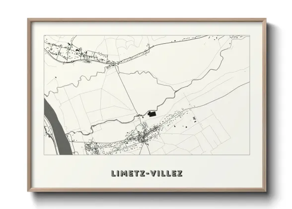 Une affiche de carte sur Limetz-Villez