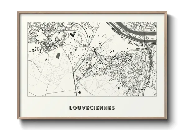 Une affiche de carte sur Louveciennes