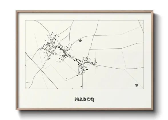 Une affiche de carte sur Marcq